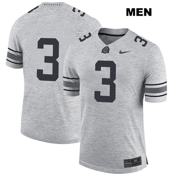 Ohio State Buckeyes Men's Damon Arnette #3 Gray Authentic Nike No Name College NCAA Stitched Football Jersey VM19O66IW